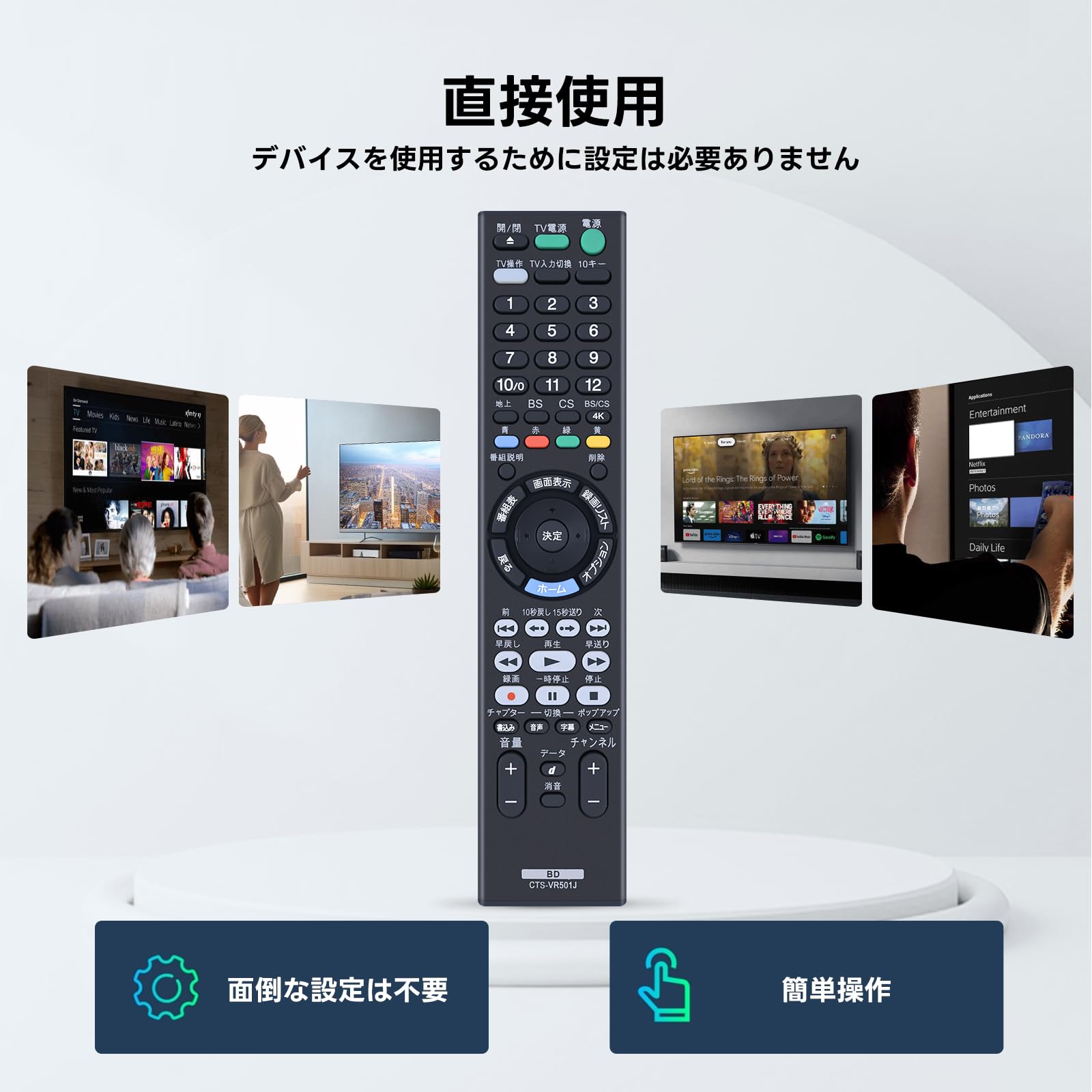 Amazon | ブルーレイリモコン RMT-VR501J for ソニー ソニーブルーレイ